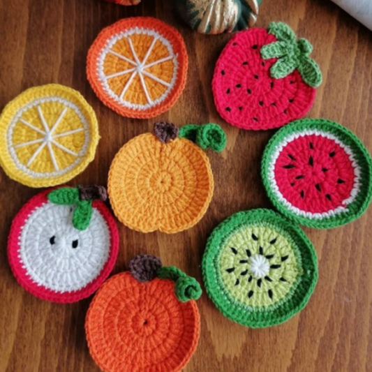 Combo 7 in 1 Fruit Coasters Crochet Pattern