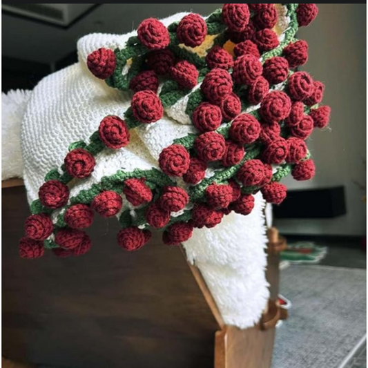 Pink Rose Blanket Crochet Pattern