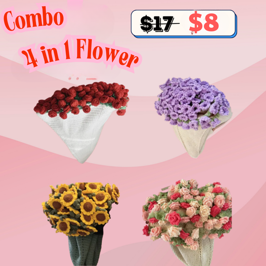 4-in-1 Colorful Harmony Flower Crochet Pattern