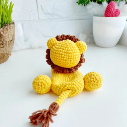 Lion Car Key Cover Crochet Pattern