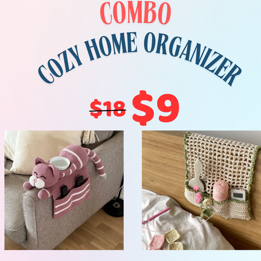 2-in-1 Cozy Home Organizer Crochet Pattern Set