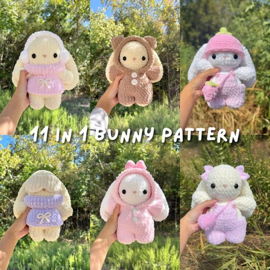 Combo 11 in 1 Bunny Crochet Pattern