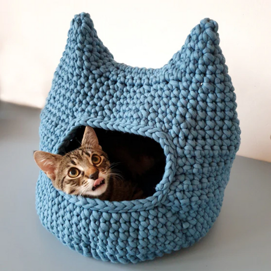 Whisker Nest Cat House Crochet Pattern