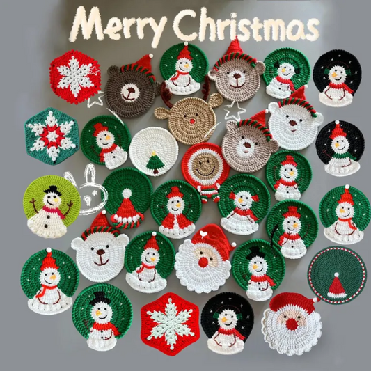 Christmas Coaster Crochet Pattern Set