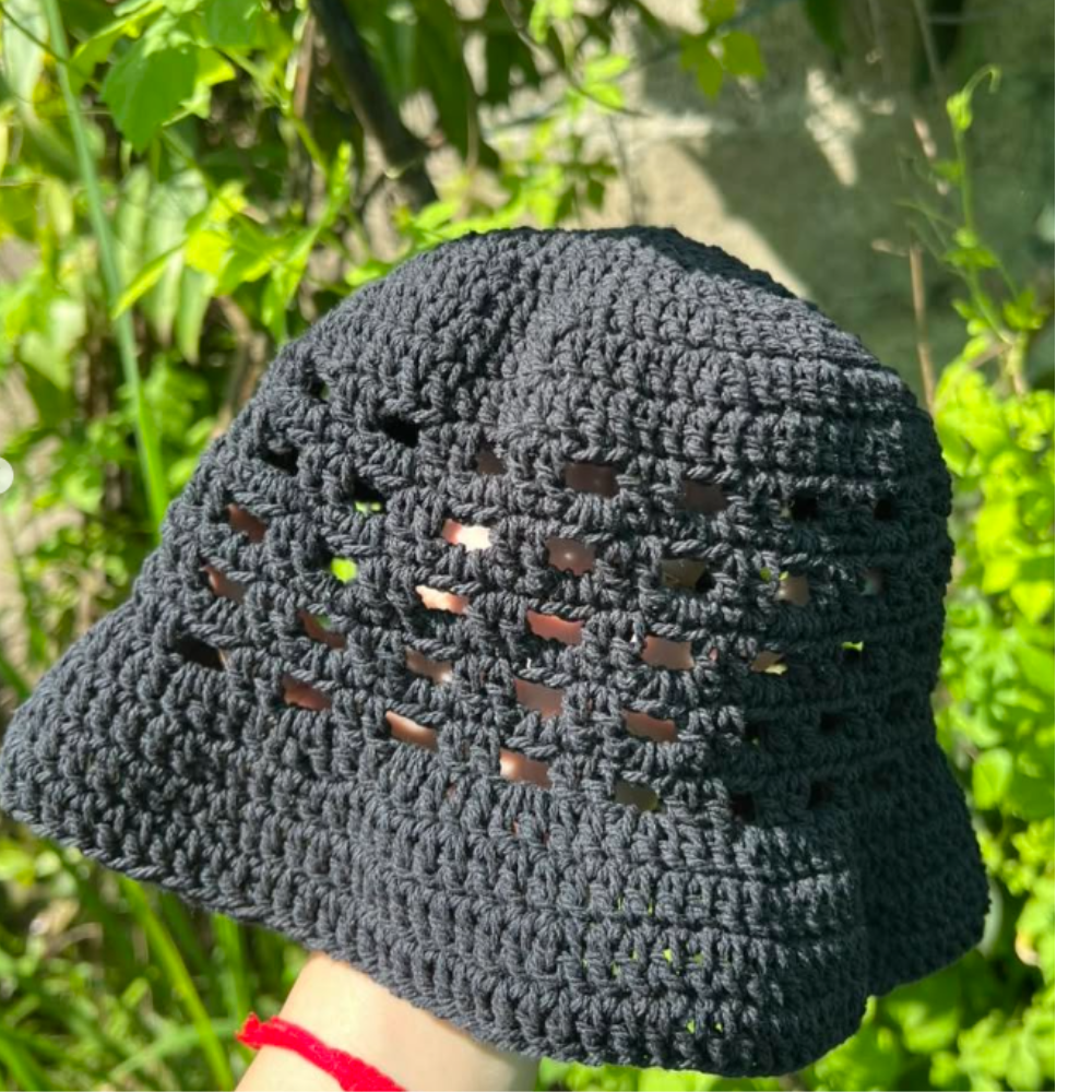 Breezy Blocks Bucket Hat  Crochet Pattern