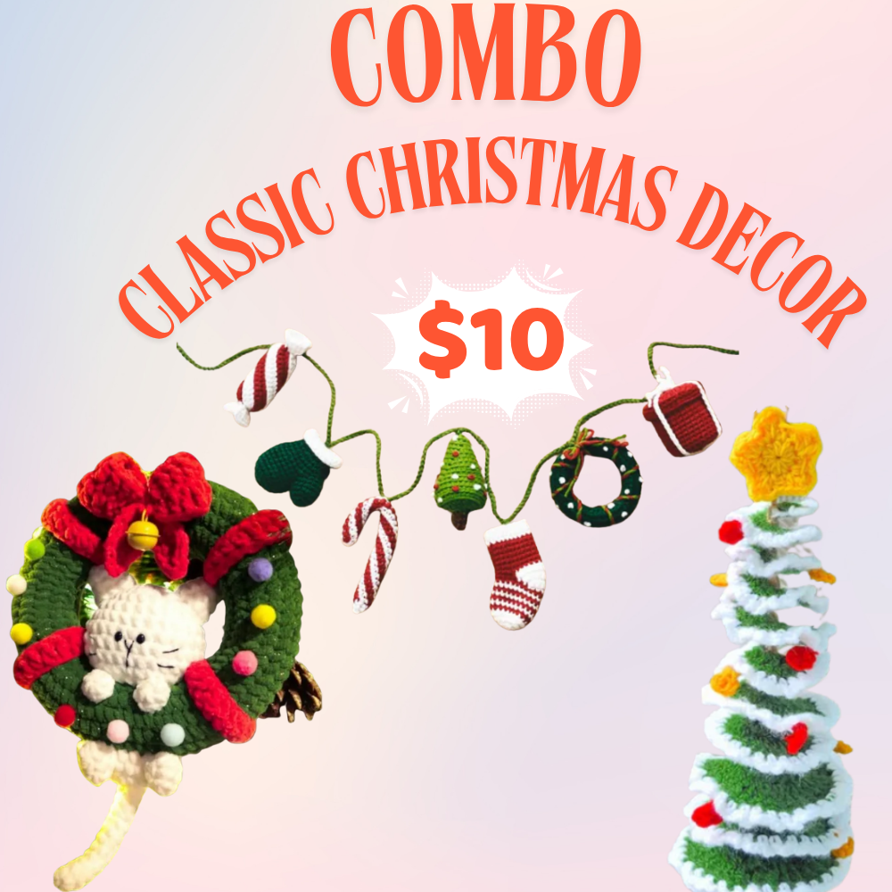 3-in-1 Classic Christmas Decor Crochet Pattern