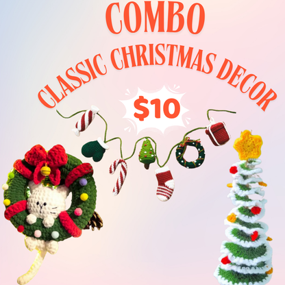 3-in-1 Classic Christmas Decor Crochet Pattern
