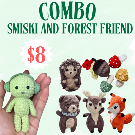 Smiski And Forest Friend Crochet Pattern Set