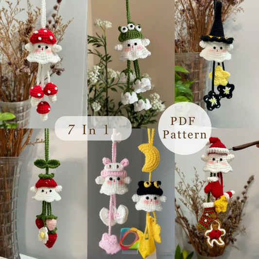 7-in-1  Mini Ghost Crochet Pattern