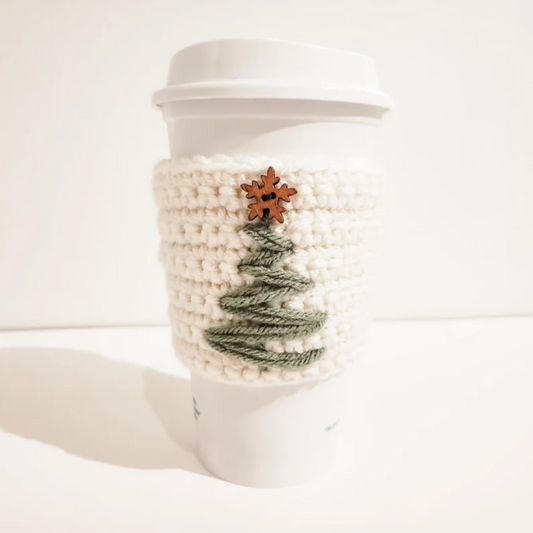 Christmas Tree Cup Cozy Crochet Pattern