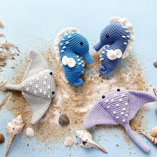 Sea Animal Friends Crochet Pattern Set