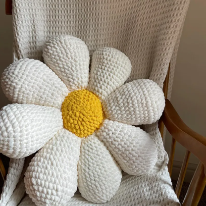 Plush Daisy Pillow Crochet Pattern