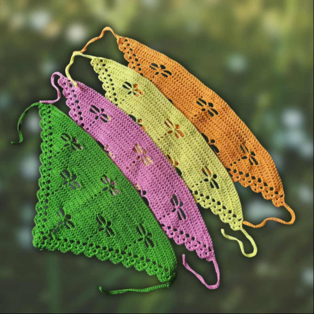 Dragonfly Bandana Crochet Pattern