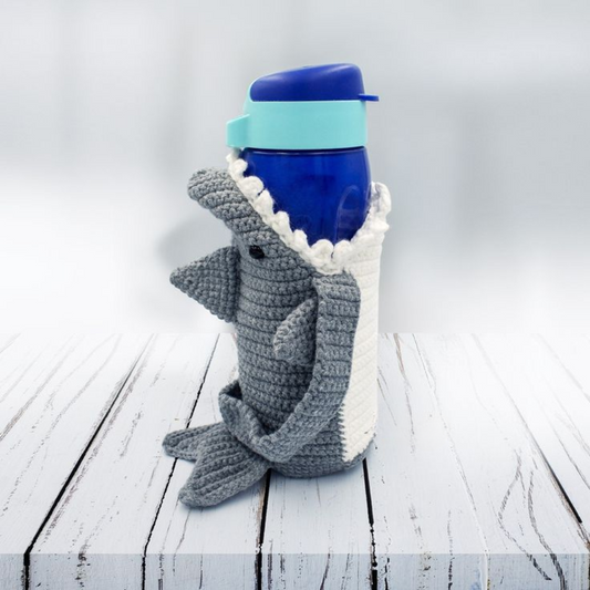 Shark Hug Bottle Cozy Crochet Pattern