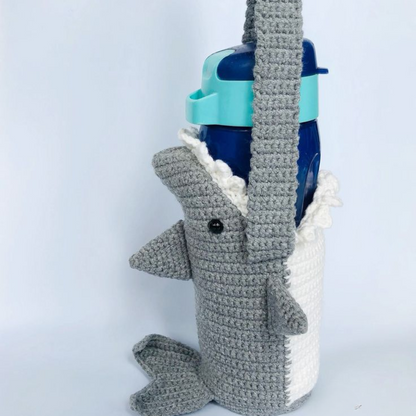 Shark Hug Bottle Cozy Crochet Pattern