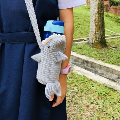 Shark Hug Bottle Cozy Crochet Pattern