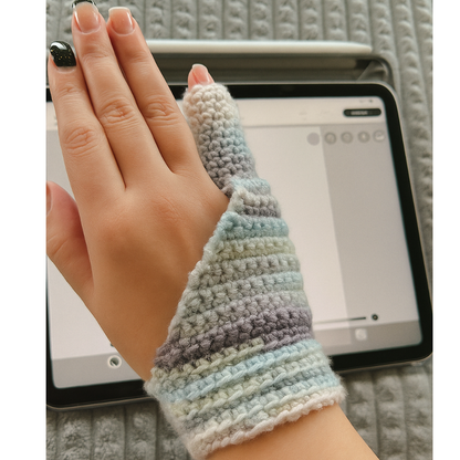 Dreamy Pastel Pinky  Glove Crochet Pattern