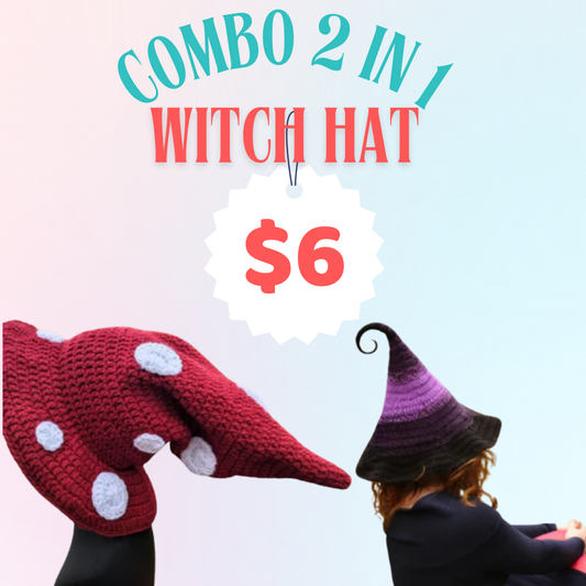 Witch Hat Halloween Crochet Pattern Set