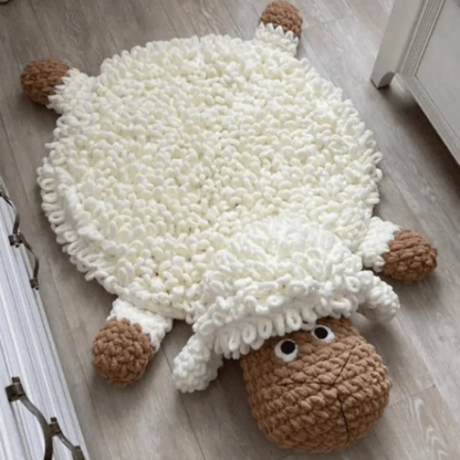 Fluffy Sheep Mat Crochet Pattern