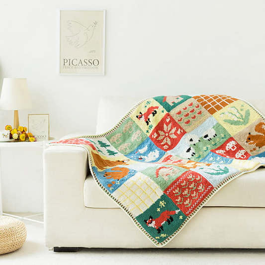 Whisperwood Patchwork Blanket Crochet Pattern