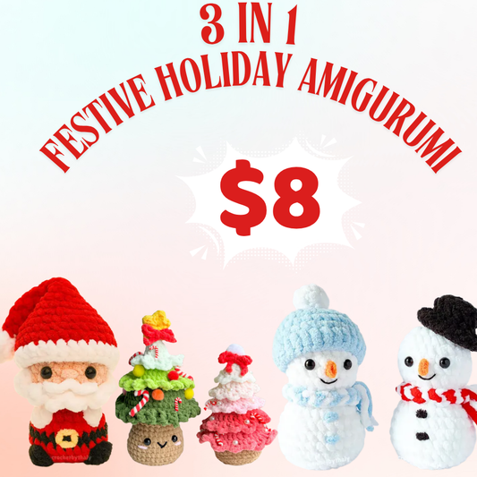 3-in-1 Festival Holiday Amigurumi Crochet Pattern