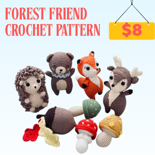 Forest Friends Crochet Pattern Set