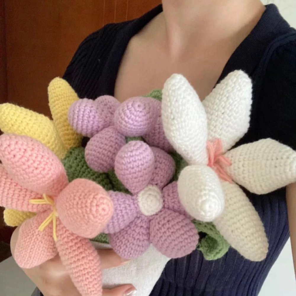 Mini Crochet Plush Bouquet Crochet Pattern