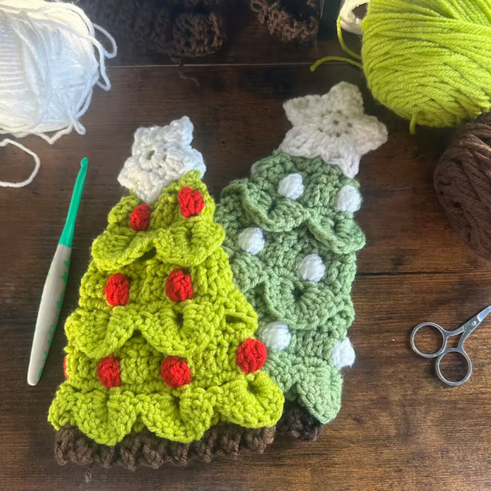 Christmas Tree Beanie Crochet  Pattern
