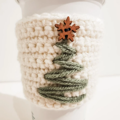 Christmas Tree Cup Cozy Crochet Pattern