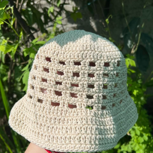 Breezy Blocks Bucket Hat  Crochet Pattern
