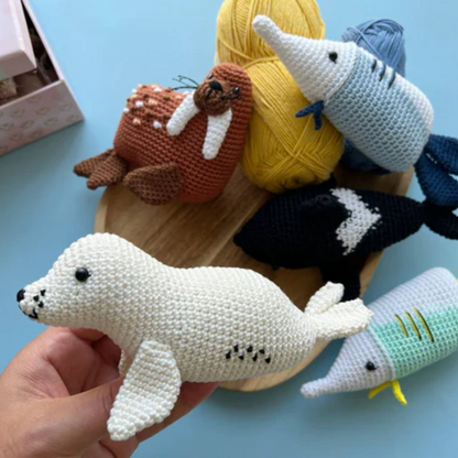 Wild Sea Animal Crochet Pattern Set