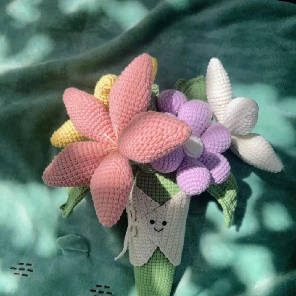 Mini Crochet Plush Bouquet Crochet Pattern