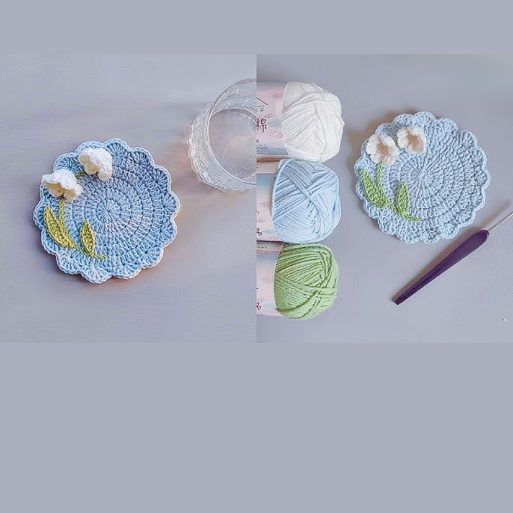 Lily Bloom Coaster Crochet Pattern