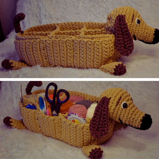 Puppy Storage Organizer Crochet Pattern