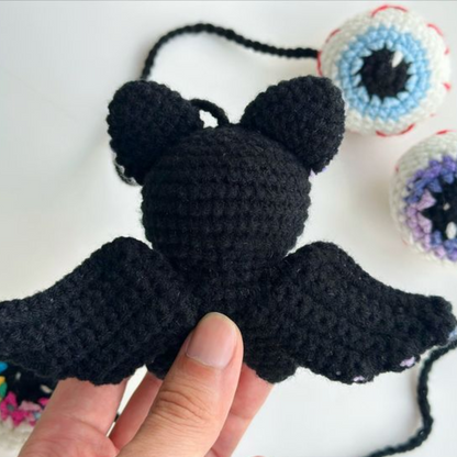 Spooky Bat & Eyeballs Crochet Pattern