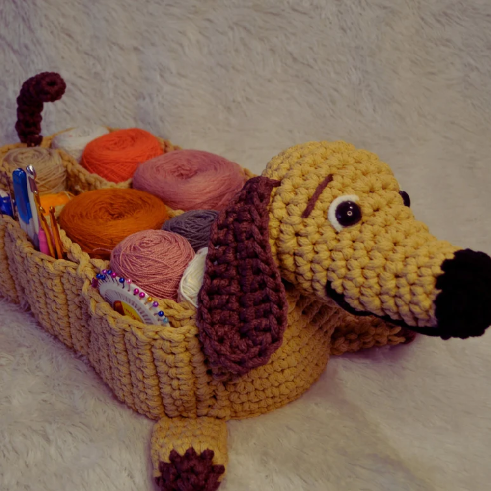 Puppy Storage Organizer Crochet Pattern