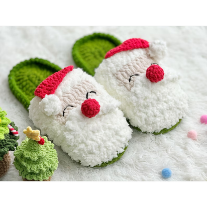 Reindeer Slippers Crochet Pattern