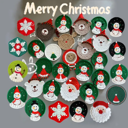 Christmas Coaster Crochet Pattern Set