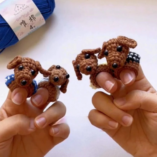 Dog Finger Puppets Crochet Pattern