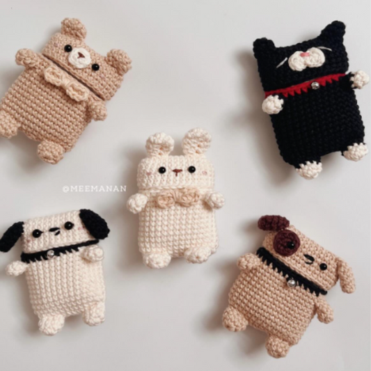 Air Pods Case Bearnd Rabbit Crochet Pattern