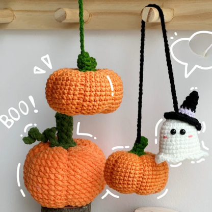 Pumpkin Ghost Witch Crochet Pattern
