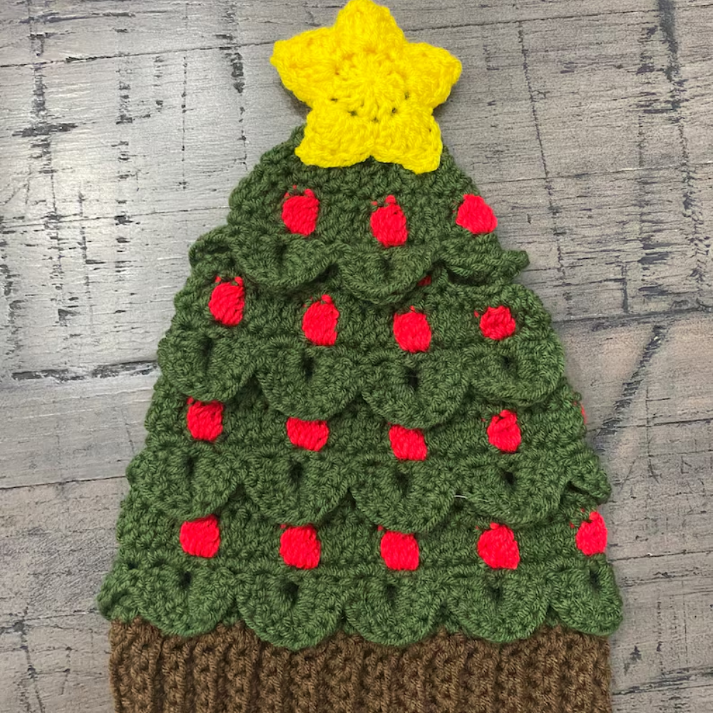 Christmas Tree Beanie Crochet  Pattern