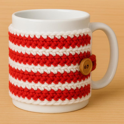 Easy Christmas Coffee Mug Cozy Crochet Pattern