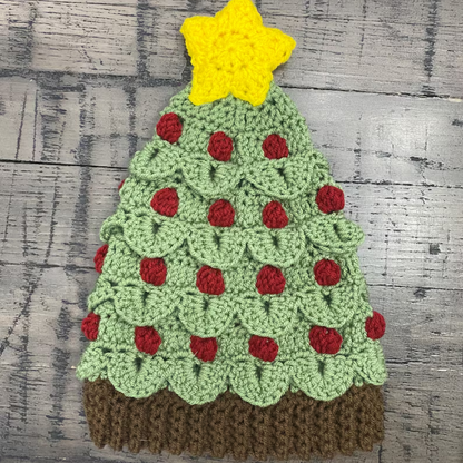 Christmas Tree Beanie Crochet  Pattern