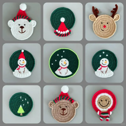 Christmas Coaster Crochet Pattern Set