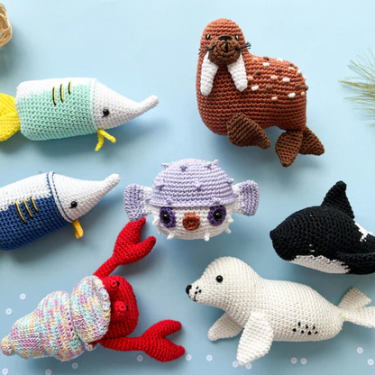 Wild Sea Animal Crochet Pattern Set