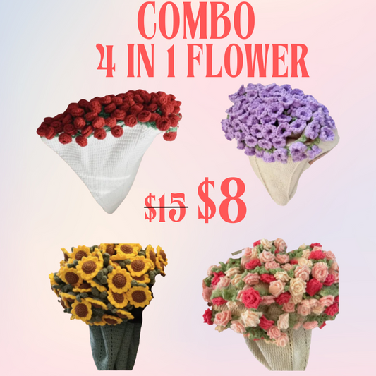 4-in-1 Colorful Harmony Flower Crochet Pattern