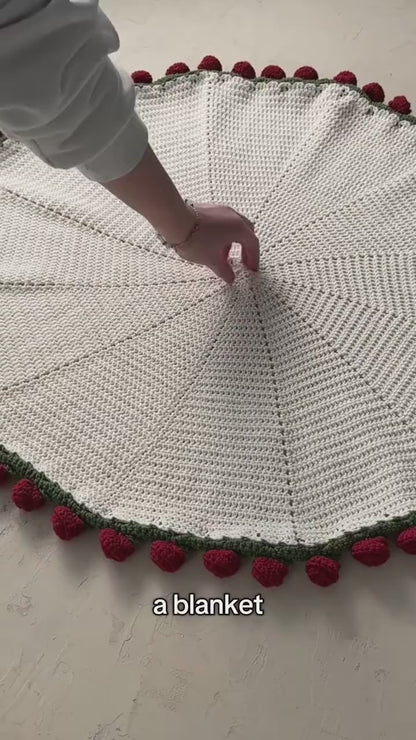 Pink Rose Blanket Crochet Pattern